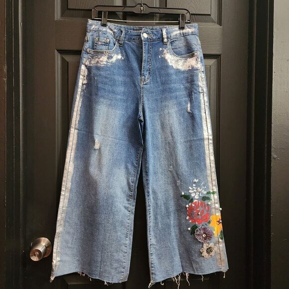 Gabby Isabella Sz. 12 Crop Flare Jean - Picture 3 of 15